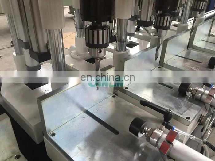 Aluminum Curtain Wall Profile Four Head Combined Drilling Machine
