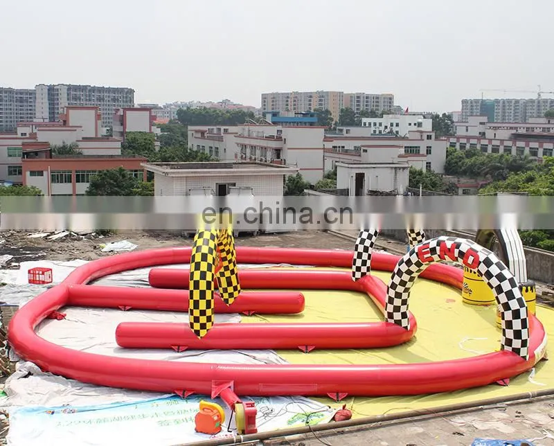 Interactive Game Competition Track Inflatable Car Race Track For Sale