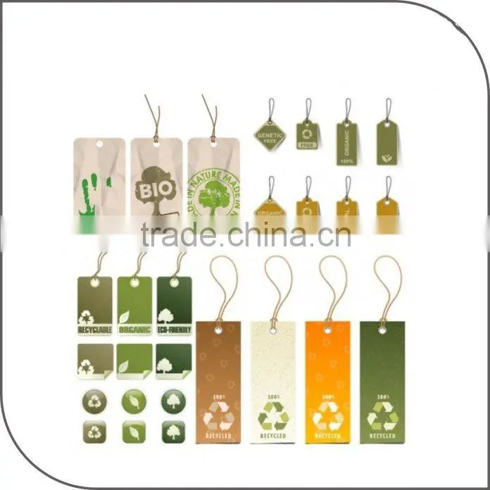 custom clothing & jeans paper hang tag string for gament
