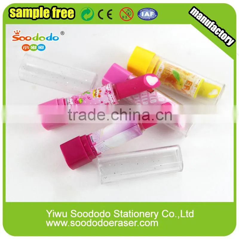 Promotion erasers lipstick shape eraser