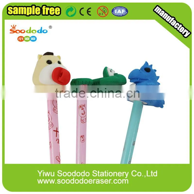 3d Finger shaped rubber eraser pencil topper