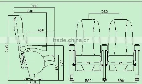 Hongji good price good quality theater type cinema chair HJ9402-E