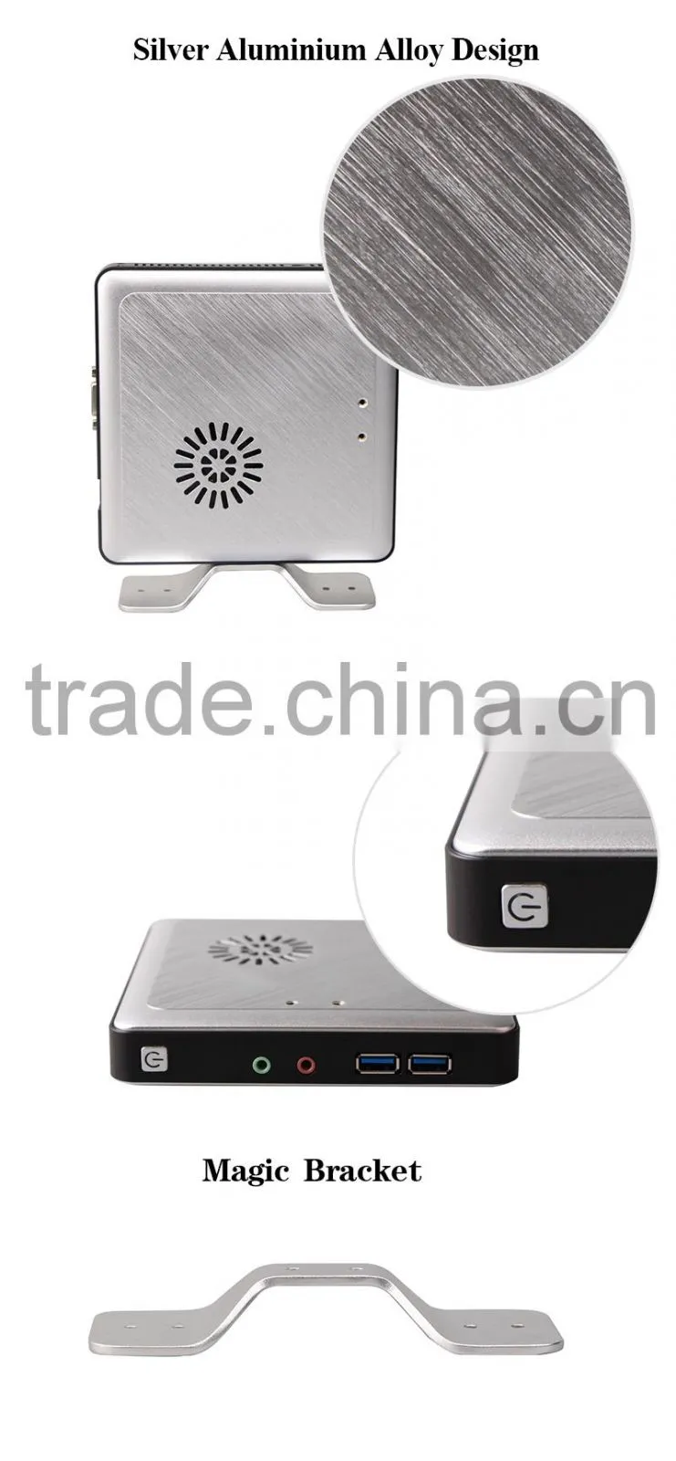 Intel 12V mini PC 1037U for business office working