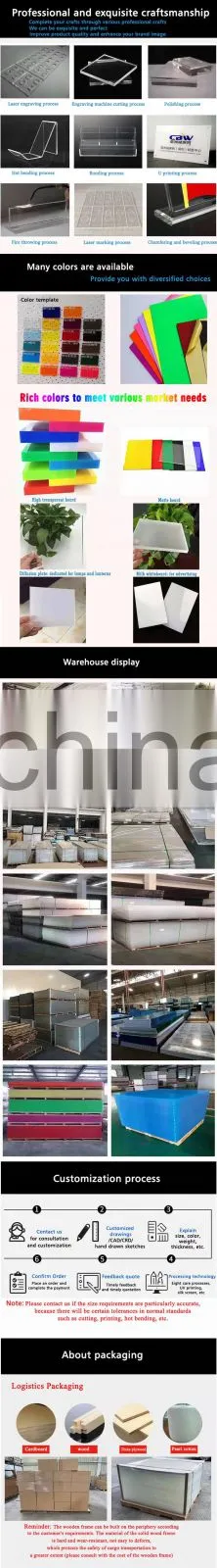 High Quality MMA Acrylic Plexi glass Plastic Sheet 24*24 Inch Acrylic Board UV Printing Silk Screen Customized