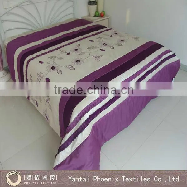 3D purple satin comforter