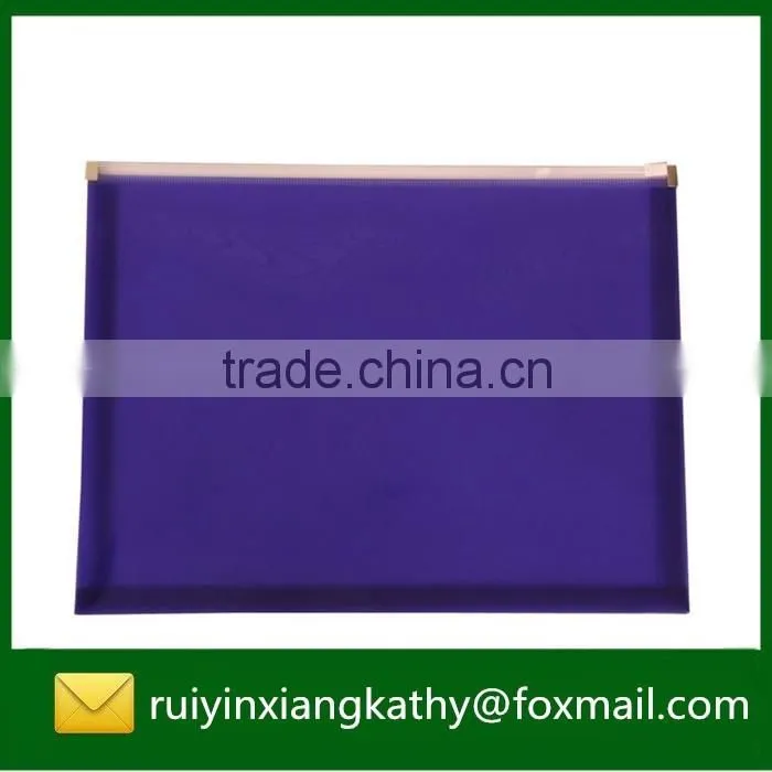Colourful Plastic Zipper Document Bag