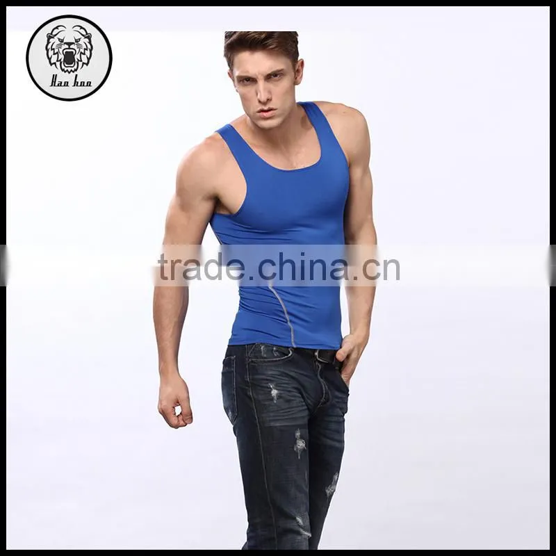 Wholesale 100% Cotton Plain Colorful Gym Singlets for Men