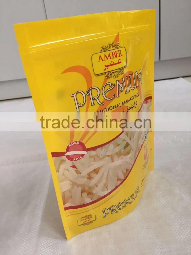 PE bag used for rice packing with zipper top
