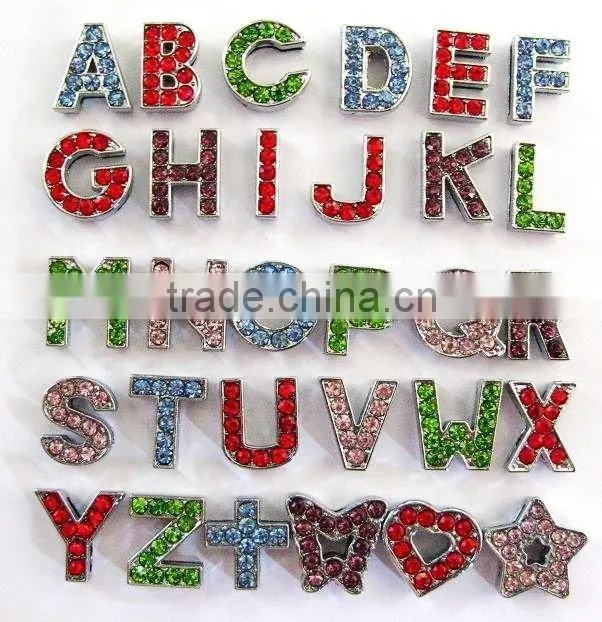 Produce Colorful Rhinestone Slide Letters with 10 mm Hole Size
