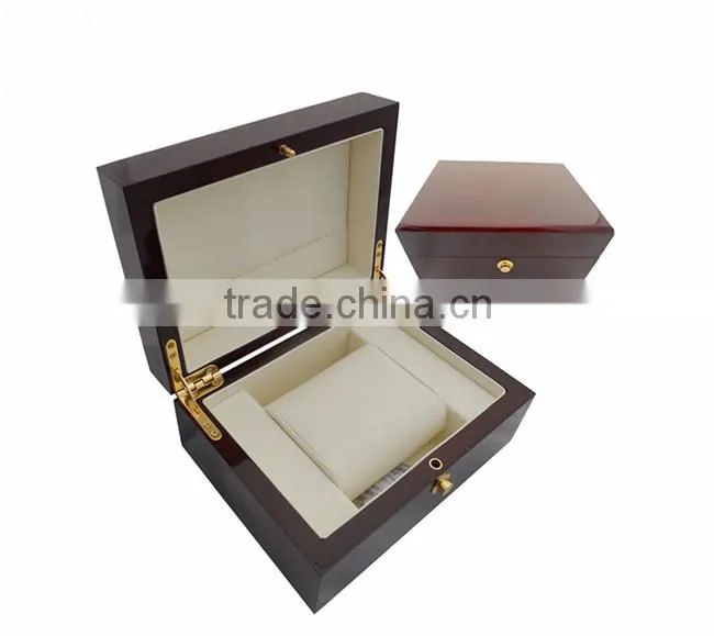 wholesale china OEM supply wooden hinged jewelry watch box handmade W1195