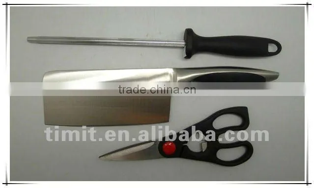 8pcs stainless steel solid handle good quality kitchen knife