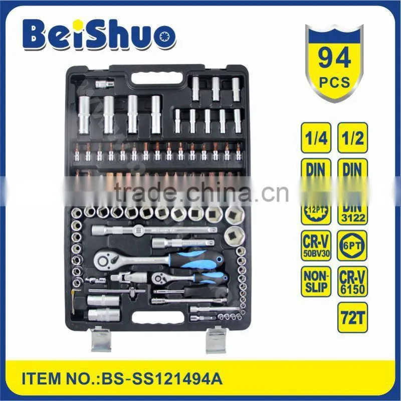 high quality America 94 pieces Chrome Vanadium Steel hand tools