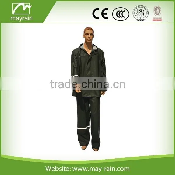 Men's Strong PVC/polyester Heavy Duty Rain suits overall