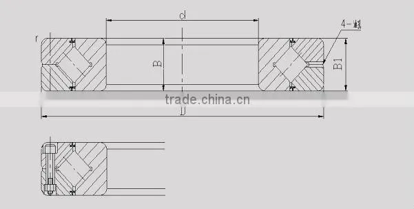 high precision of standard type separate outer ring fof inner ring cross roller bearing