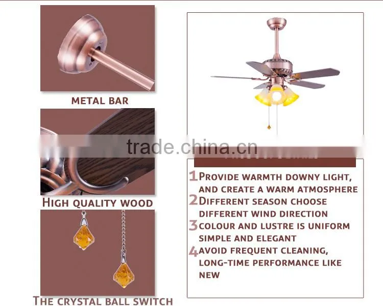 Three Speed AC 36 Inch Ceiling Fan with Lamp