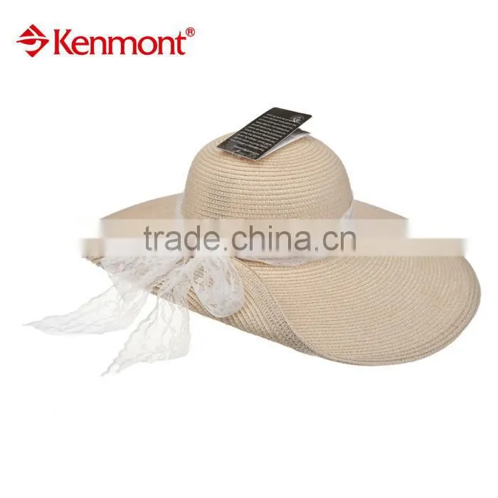 fashion lady straw summer beach wide brim floppy hat