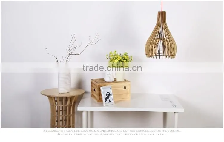 new design wood pendant lamp for shop or cafe JK-8005B-12 LED pendant light