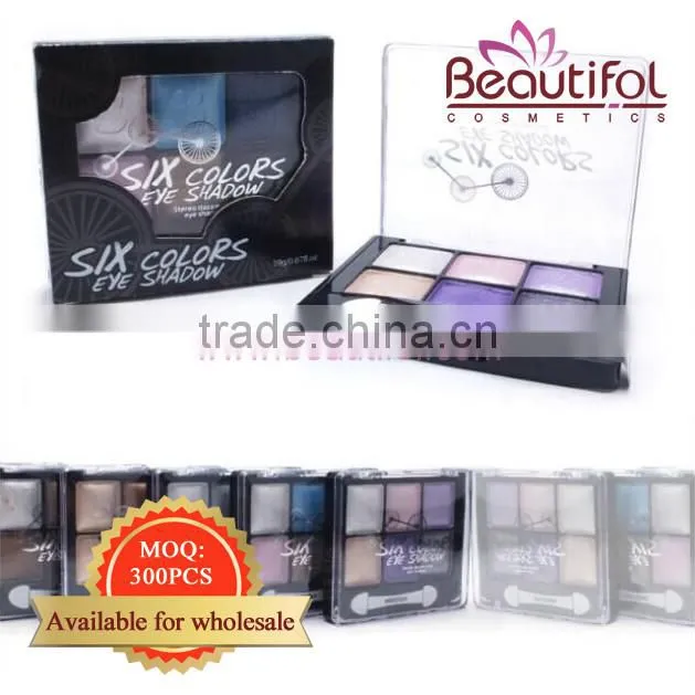 Small MOQ Wholesale High quality popular shine and matte Eye Use and Mineral Ingredient romantic color eyeshadow