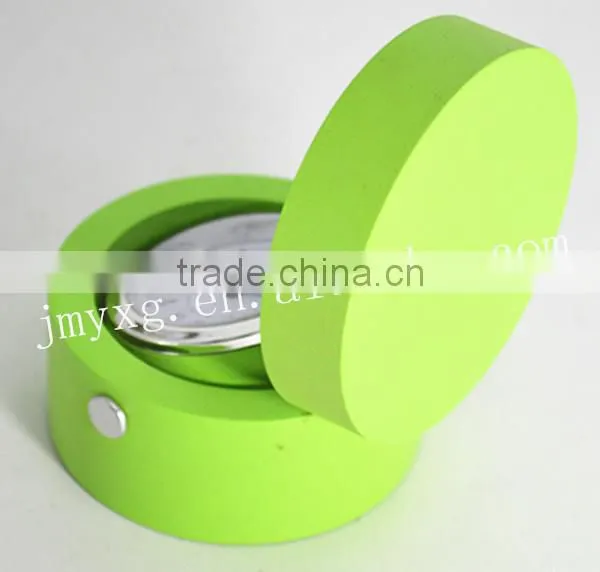 Modern creative decentround wooden table clock for promotion gift