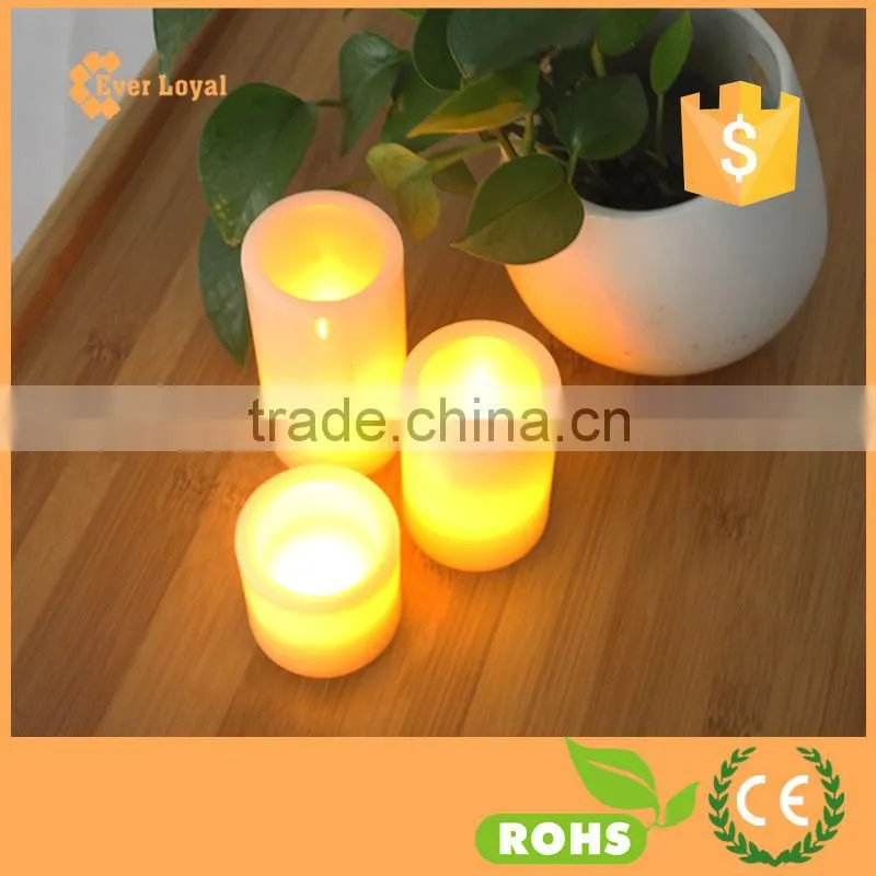 Flameless Candles Battery Operated Real High Quality Wax LED Light Set of 3 Weatherproof Style Candles