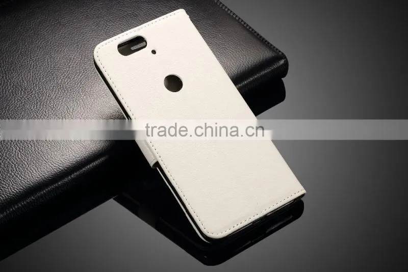 MMT Litchi Grain Card Holder Case For Huawei 6P with Buckle Leather Wallet Case with PC Back Cover MT-4928