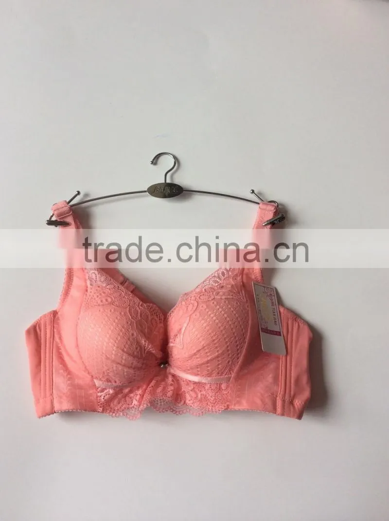EXW Suitable for Any Market Beautiful Pink Lace Lady Bra