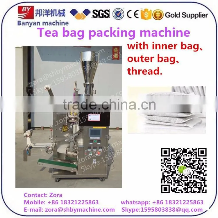 Automatic tea bag with inner bag packing machine, Automatic tea bag sealing machinery