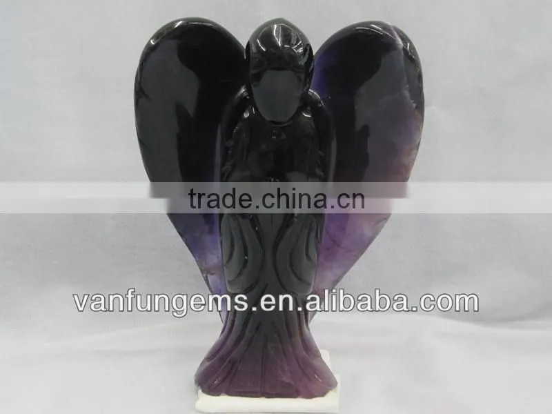 Natural Fluorite Carved Angle