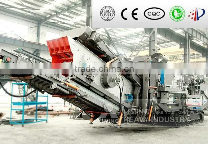 Liming 80-100t/h trailer-mounted mobile crusher/small hammer crusher with resonable price