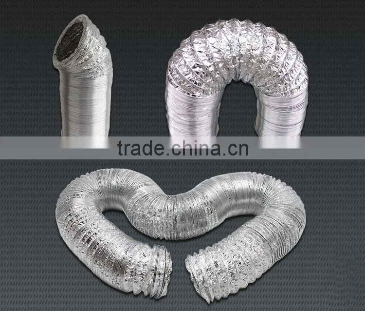 60~500mm hvac ducting fire resistant aluminum foil flexible duct machine
