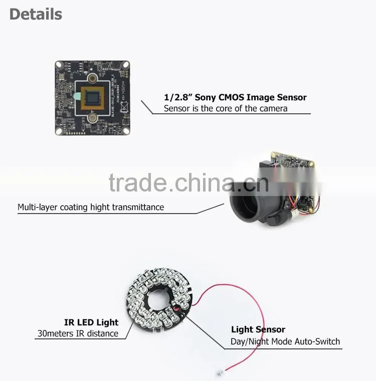 1080P IP66 waterproof wired onvif cmos ip surveillance camera cctv