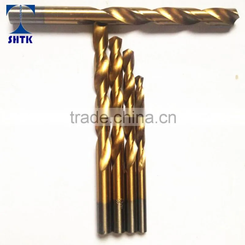 Drill bit, factory sales directly, HSS 4241 Fully Ground Twist Drill Bit, Titanium Coated