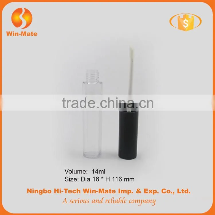 Best sale hyaline cylinderical private label plastic empty lip gloss tube