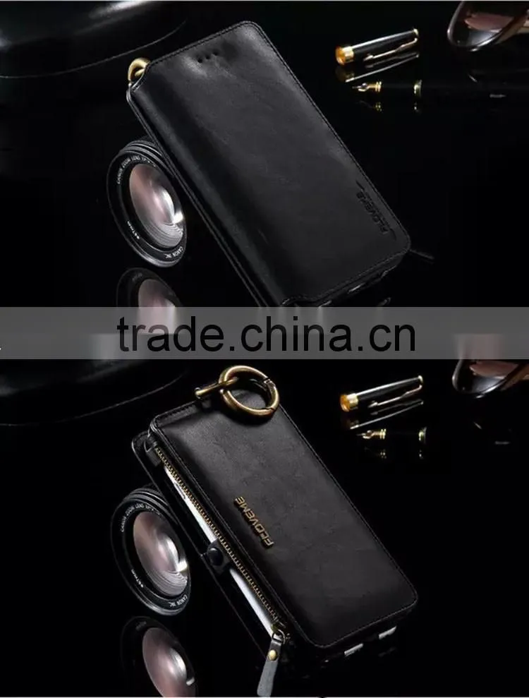 Leather cell phone case wallet card holder flip case cover for iphone 6 6s 6plus
