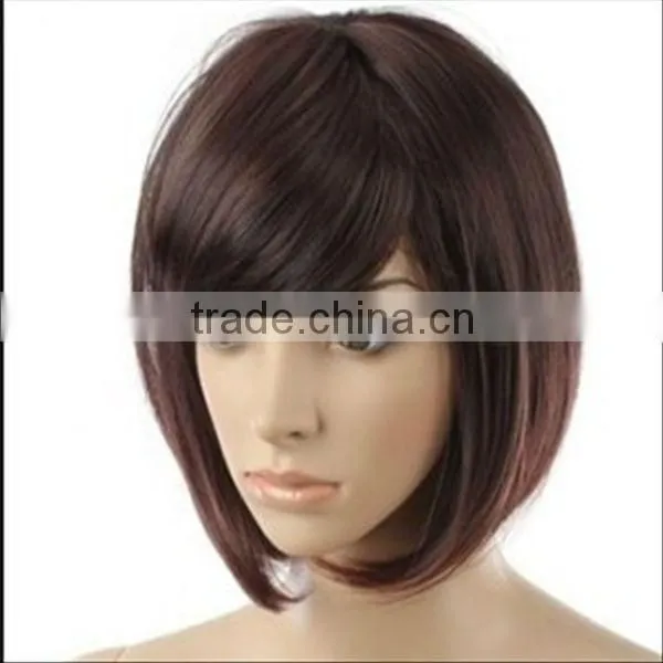 virgin human hair short full lace wigs in stock