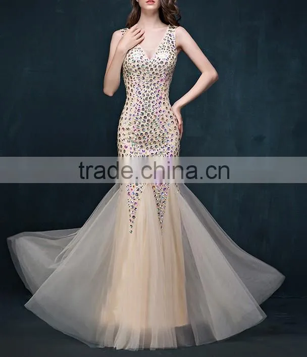 Latest Design Fashion Plus-Size sequin mermaid prom dress