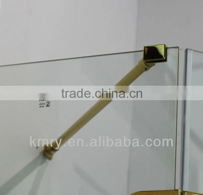 Hot! Rectangle Golden Hinge Glass Shower Enclosures(KK3302)