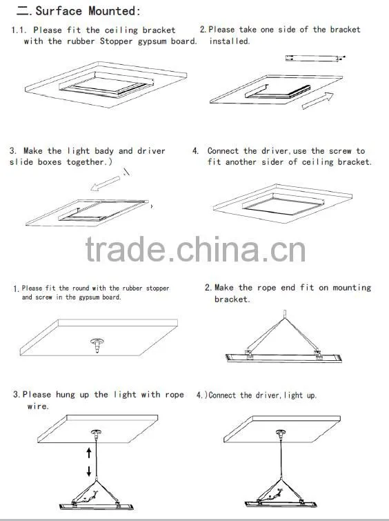 Double side luminous led panel light modern upscale lighting 4800-5200Im high luminous