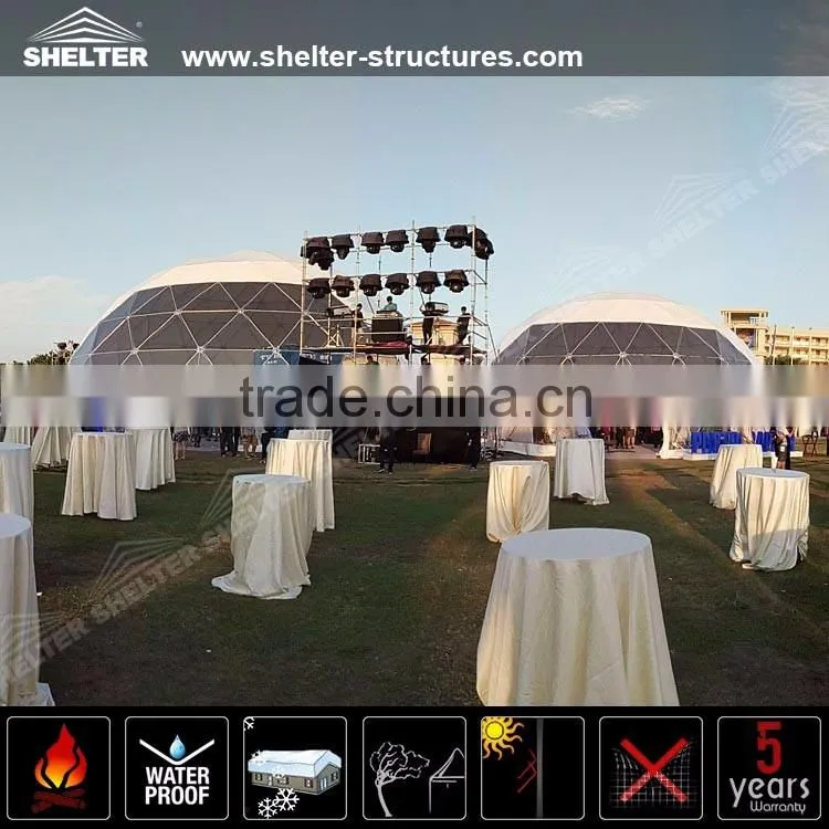 Waterproof PVC Flame Retardant Geodesic Dome Tent For Banquet