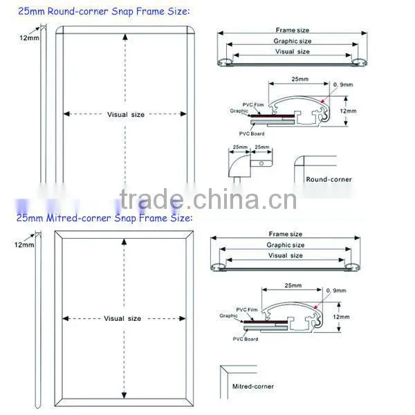 A1 A2 A3 A4 economic aluminum photo frames