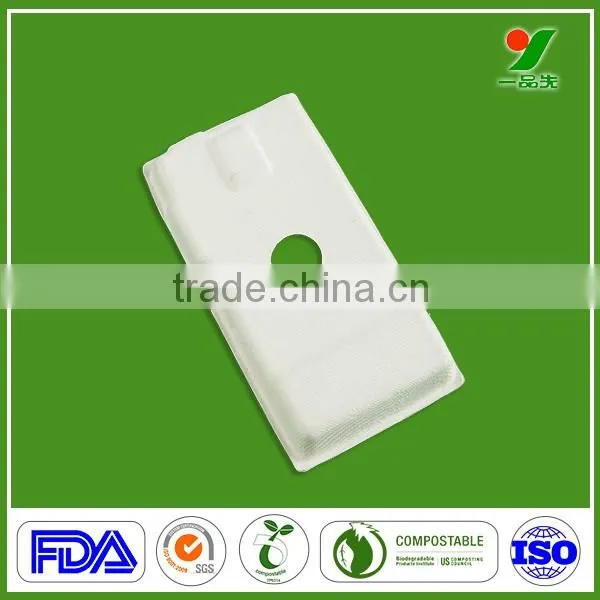 China Supplier Free Samples Paper Box Sugarcane Bagasse Pulp Molded Phone Case for Mobile Accessories