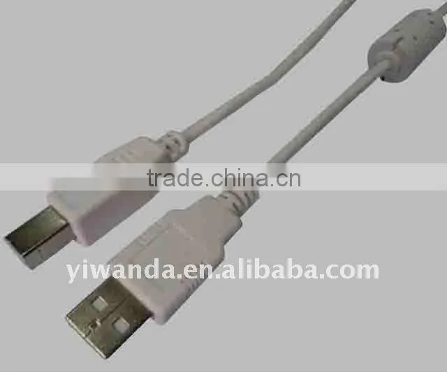 white color usb 2.0 am to bm cable can be custimized
