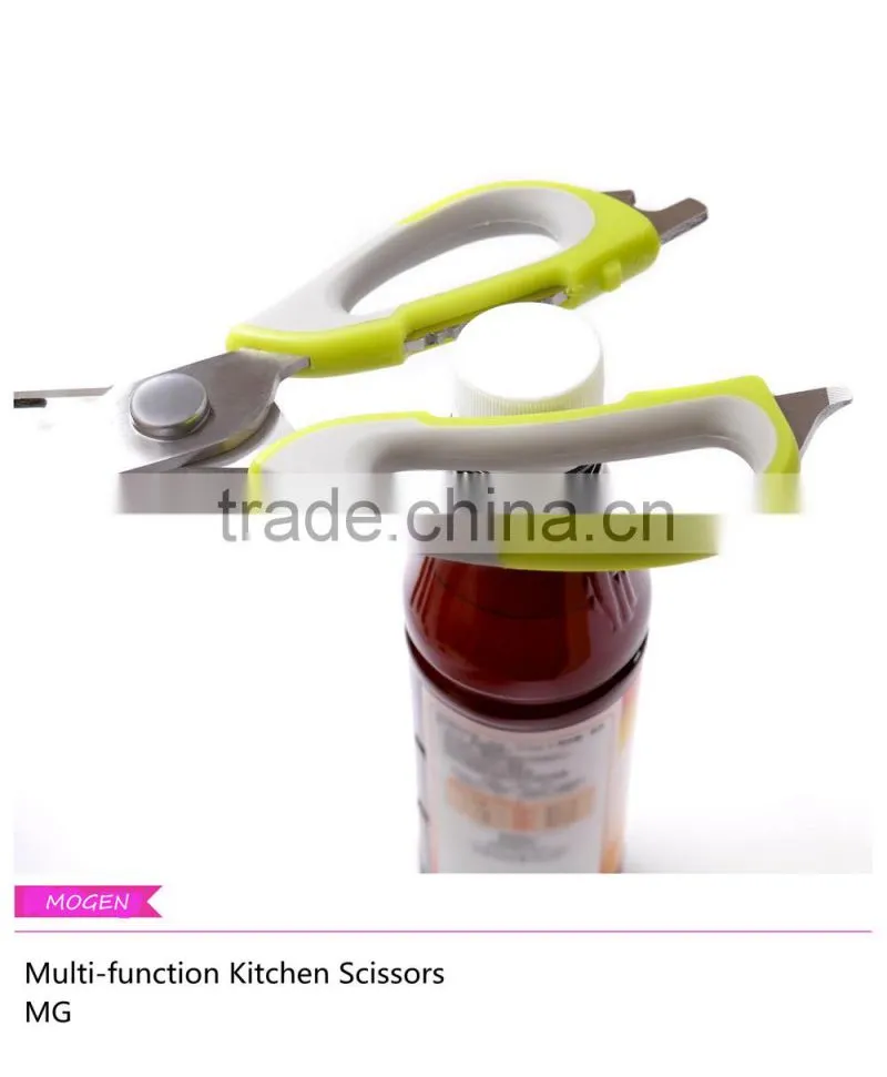 Kitchen Shears with Magnetic Holder,Serrated Blade multifunction Scissors