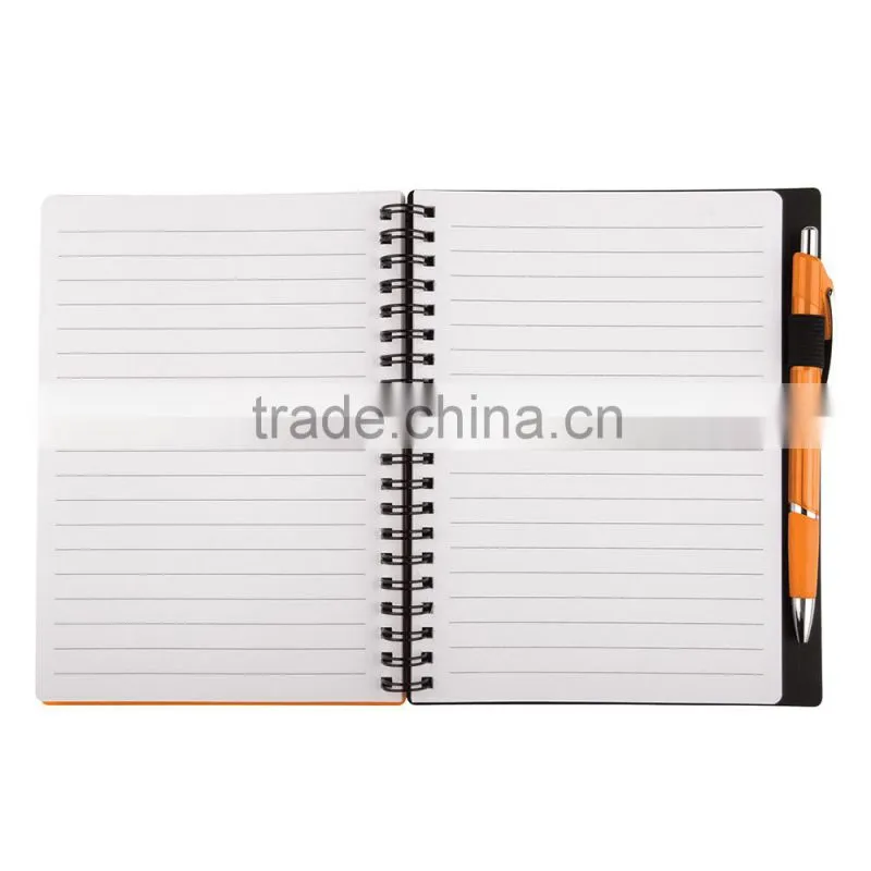cheap spiral notebook with pen holder