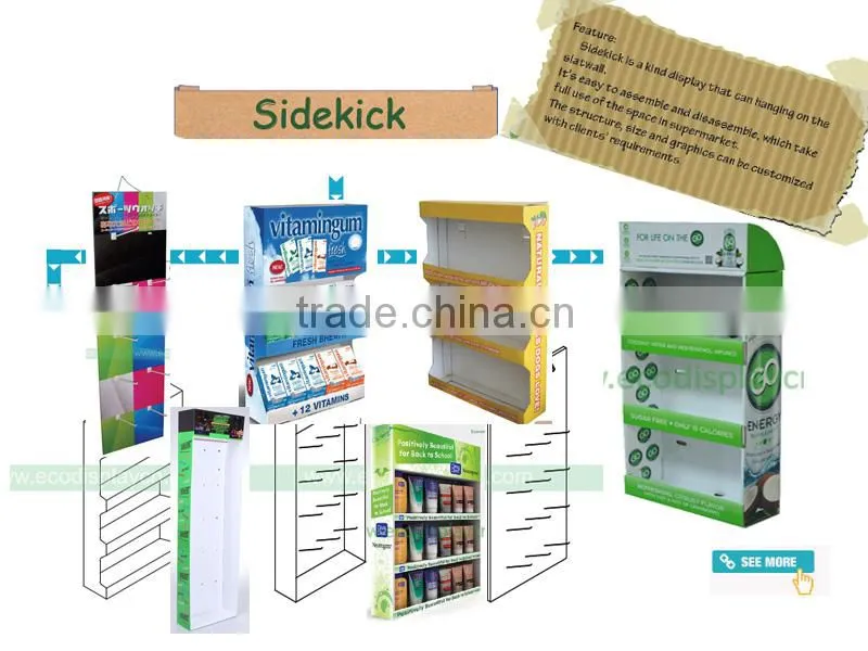 Paper Material Cardboard Floor Display Standee, POS Display Standee