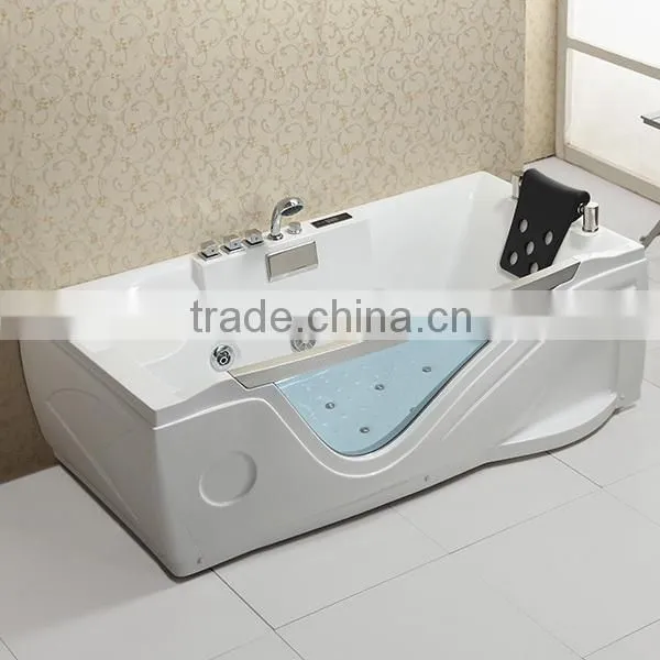 Corner CE white color acylic whirlpool japanese hot tub