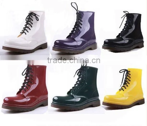 women fashion ankle pvc rain boots