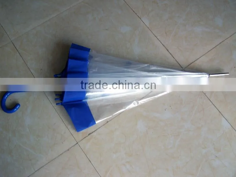 different kinds of custom market POE fabric transparent umbrella for sale