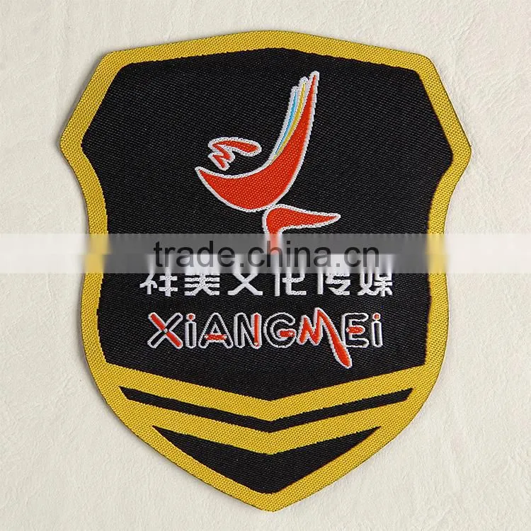 Factroy custom fabric badge with laiser cut for advertising clothing