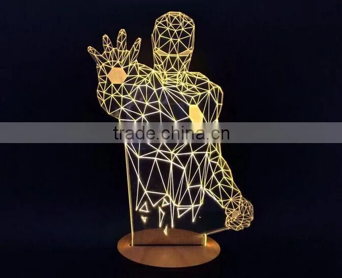 3D Table Led Night Light USB Charger, 3D Lamp Light